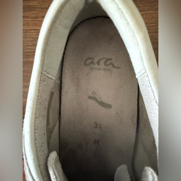 Ara Luftpolster Gray Suede Hook And Loop Low Top Womens Sneakers  Sz 5.5 Comfort - Picture 7 of 7